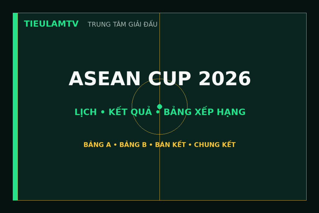 ASEAN Cup 2026 - lịch, kết quả và bảng xếp hạng