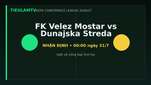 Nhận định FK Velez Mostar vs Dunajska Streda - TieulamTV