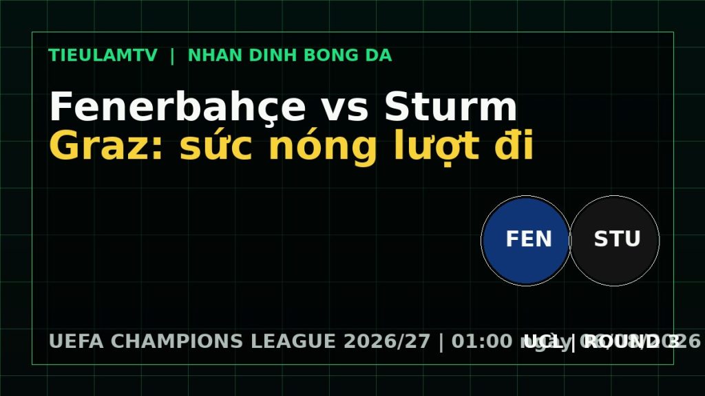 nhận định Fenerbahçe vs Sturm Graz - đồ họa trước trận