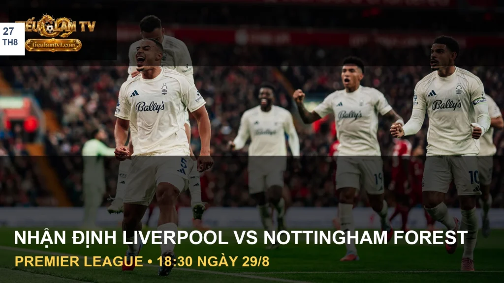 Cầu thủ Liverpool và Nottingham Forest trong ảnh tư liệu trận đấu