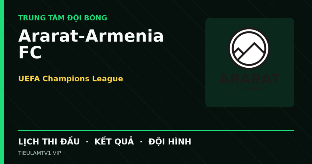 Đồ họa bóng đá Ararat-Armenia FC tại UEFA Champions League