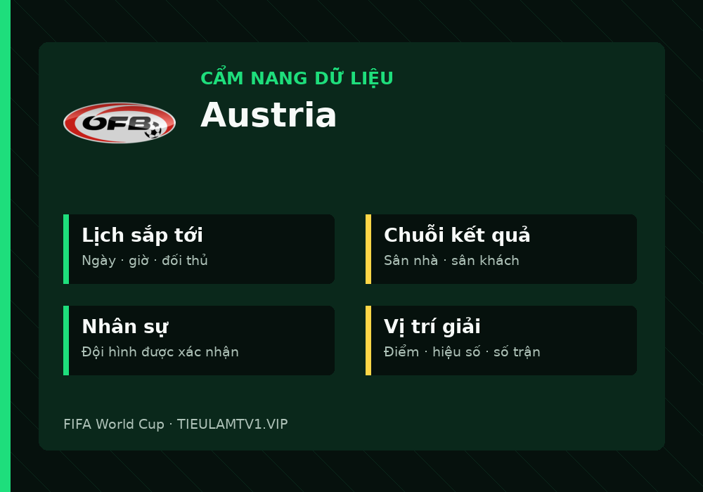 Phân tích phong độ và lối chơi Austria