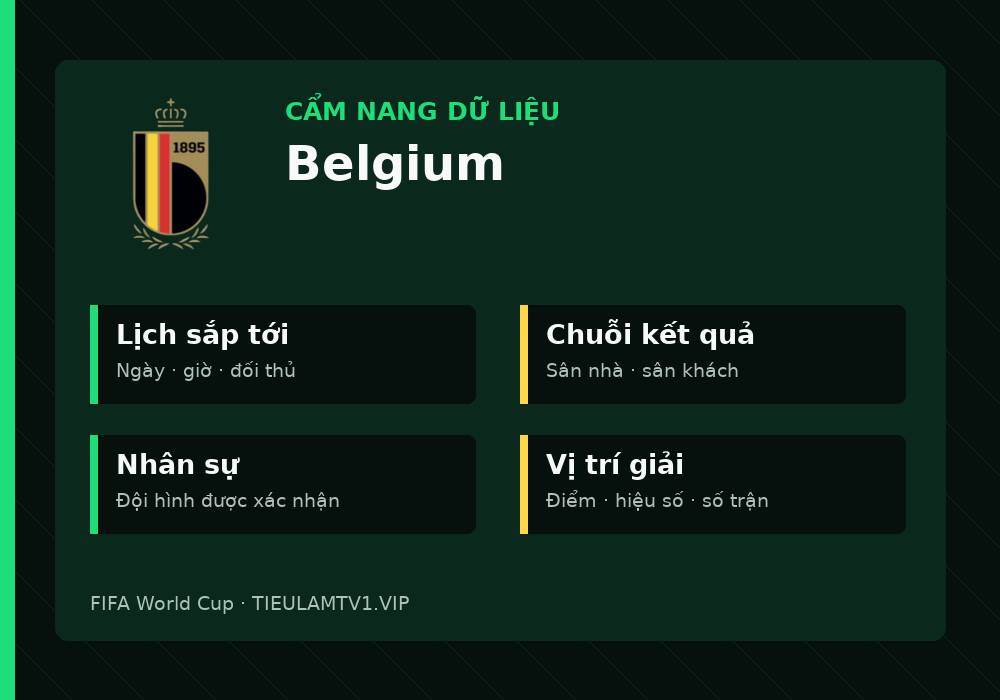 Phân tích phong độ và lối chơi Belgium