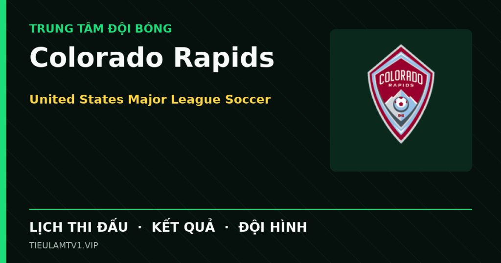 Đồ họa bóng đá Colorado Rapids tại United States Major League Soccer