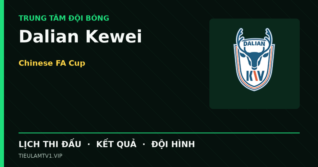 Đồ họa bóng đá Dalian Kewei tại Chinese FA Cup