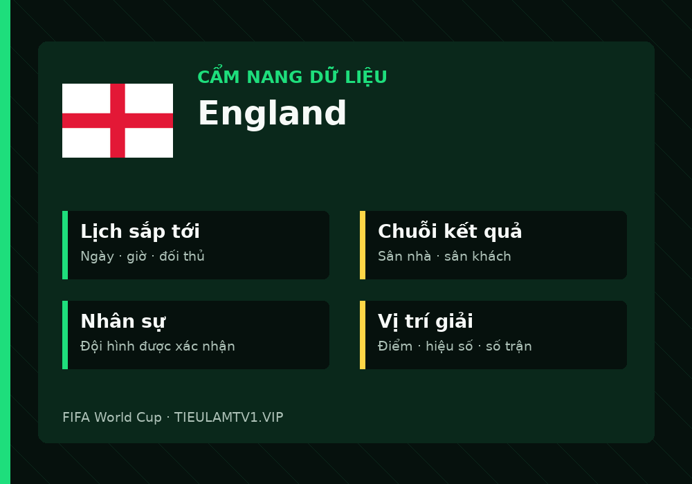 Phân tích phong độ và lối chơi England