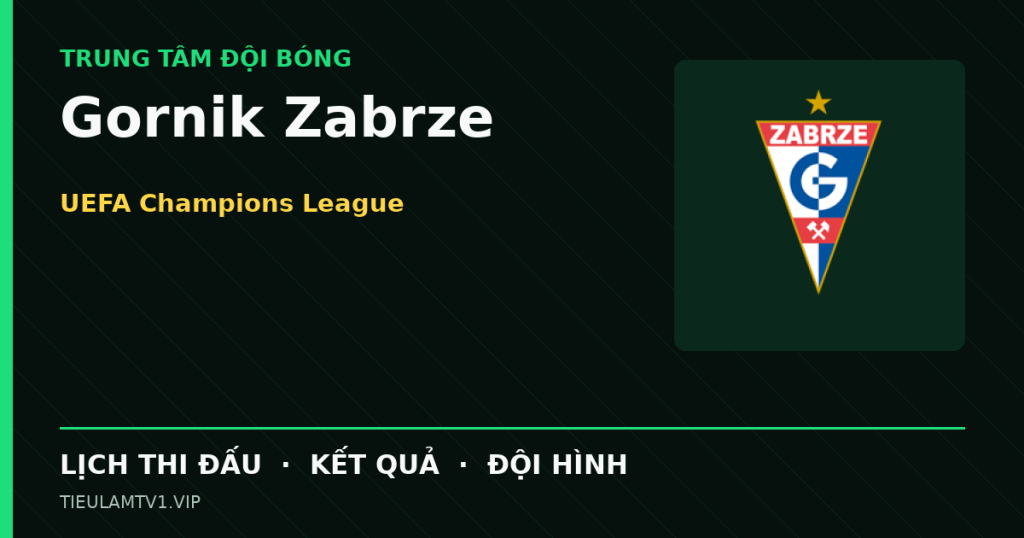 Đồ họa bóng đá Gornik Zabrze tại UEFA Champions League