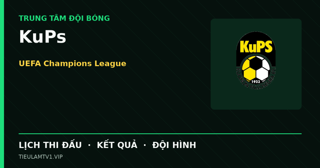 Đồ họa bóng đá KuPs tại UEFA Champions League