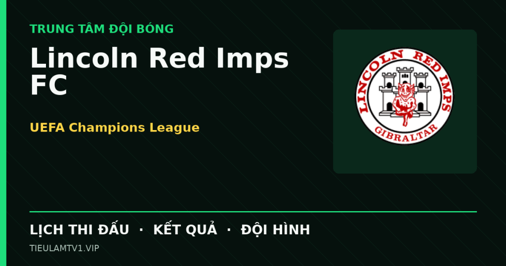 Đồ họa bóng đá Lincoln Red Imps FC tại UEFA Champions League