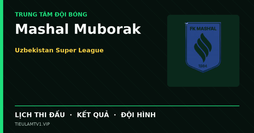 Đồ họa bóng đá Mashal Muborak tại Uzbekistan Super League