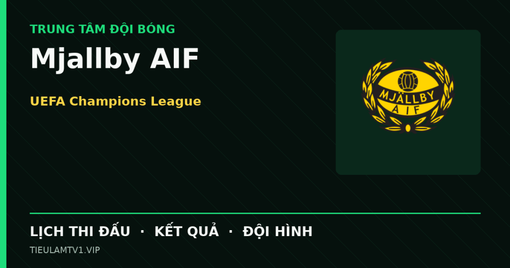 Đồ họa bóng đá Mjallby AIF tại UEFA Champions League