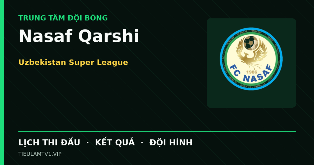 Đồ họa bóng đá Nasaf Qarshi tại Uzbekistan Super League