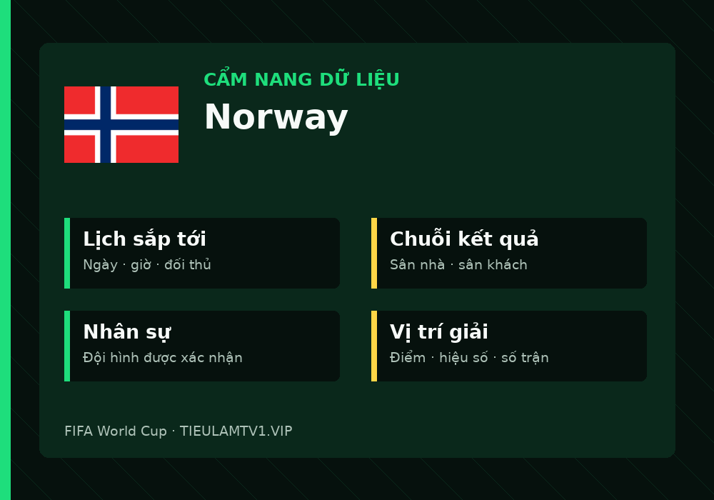 Phân tích phong độ và lối chơi Norway