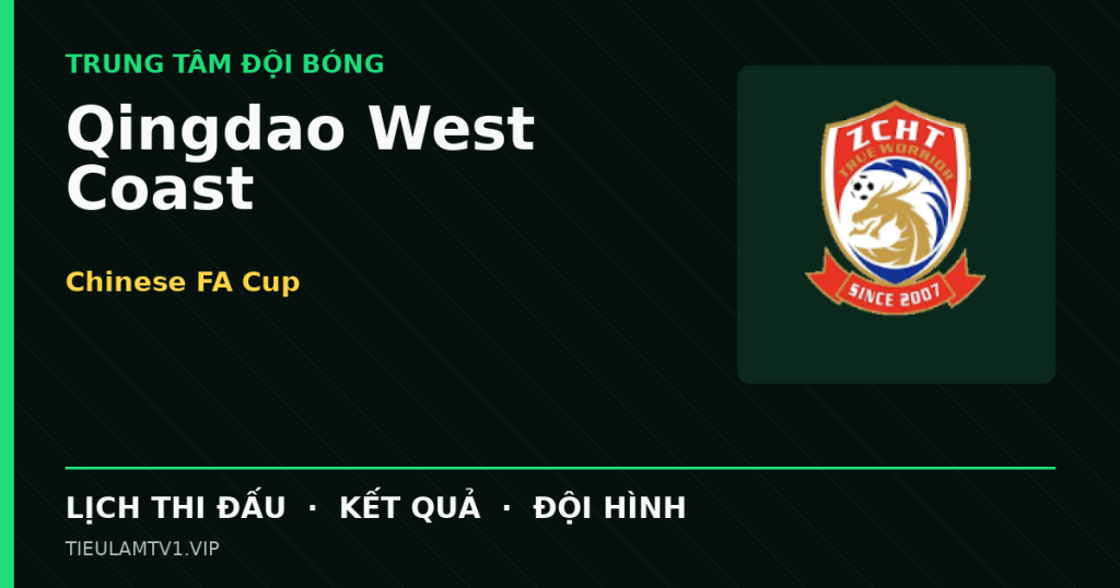 Đồ họa bóng đá Qingdao West Coast tại Chinese FA Cup