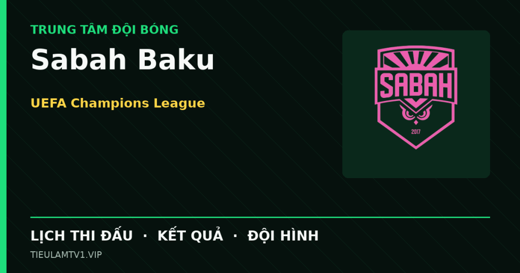 Đồ họa bóng đá Sabah Baku tại UEFA Champions League